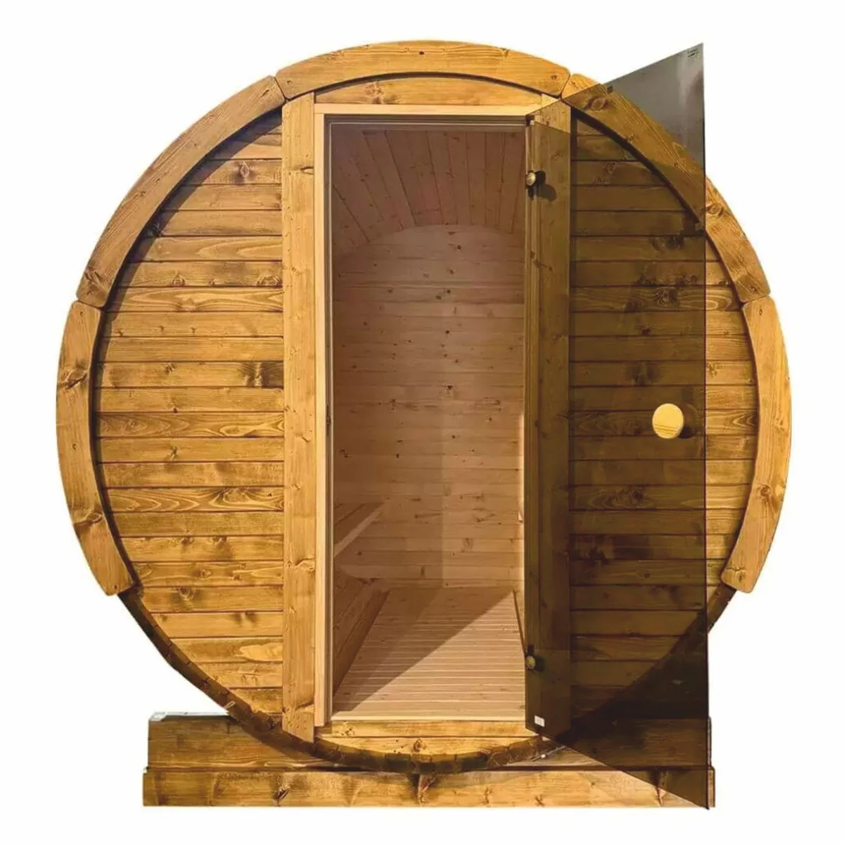 Casa Padrino sauna exterior de lujo natural / antracita 190 x 220 cm - Sauna de jard¨ªn de madera maciza