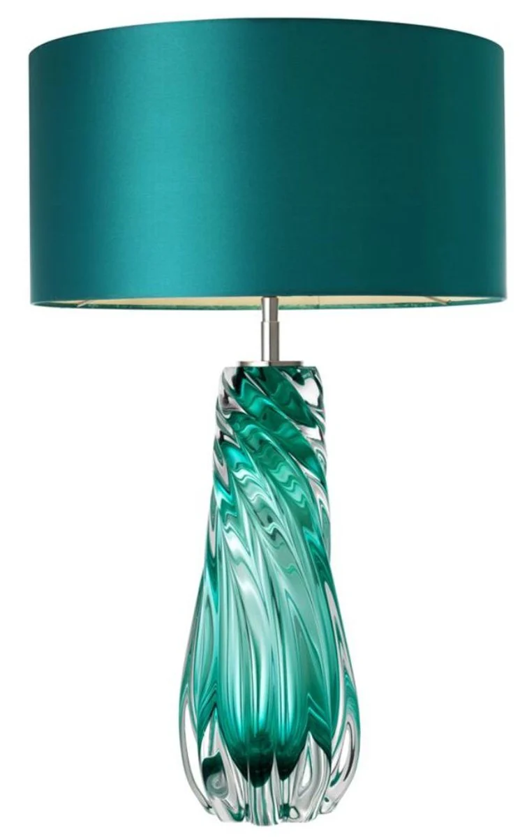 Casa Padrino l¨¢mpara de mesa de dise?o turquesa 17 x 42 x H. 67 cm - colecci¨®n de lujo