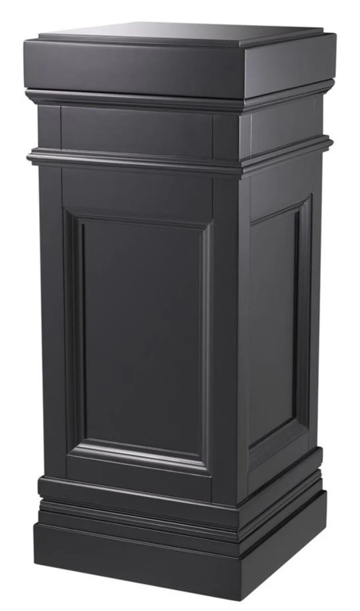 Casa Padrino Columna Negro 44 x 44 x H. 103 cm - Mesa Auxiliar de Lujo