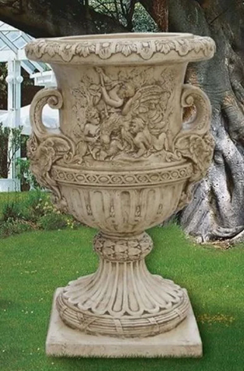 Casa Padrino maceta barroco de lujo beige antiguo ? 85 x A. 140 cm - Hecho en Italia