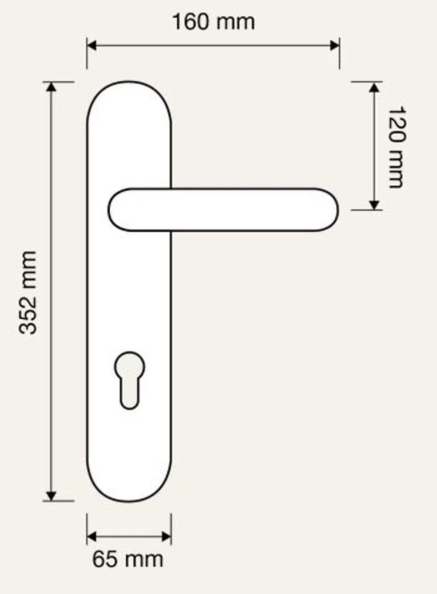 Casa Padrino Conjunto de Manija de Puerta Art Nouveau Oro Francés 16 x H. 35,2 cm - Accesorios de Hotel y Restaurante