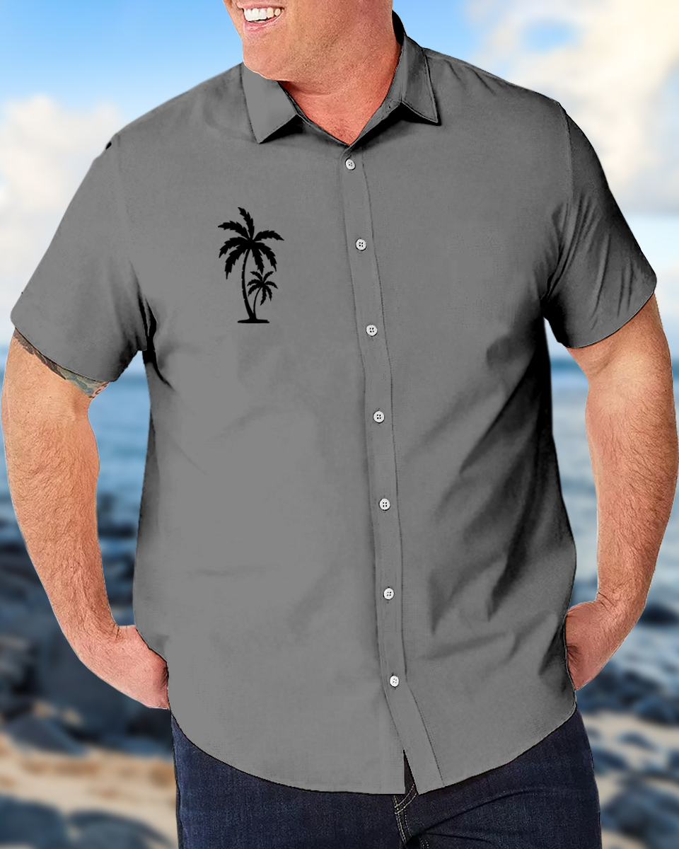 Men's Big Size Vacation Casual Hawaiian Short Sleeve Shirt 008
