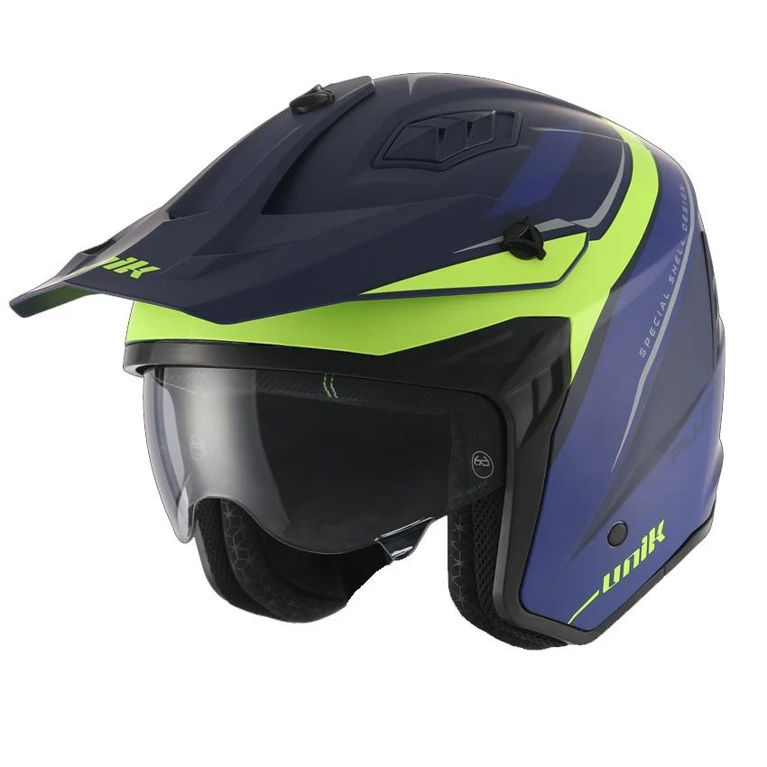 CASCO TRIAL UNIK PLUTON DV U-12 - AZUL / AMARILLO