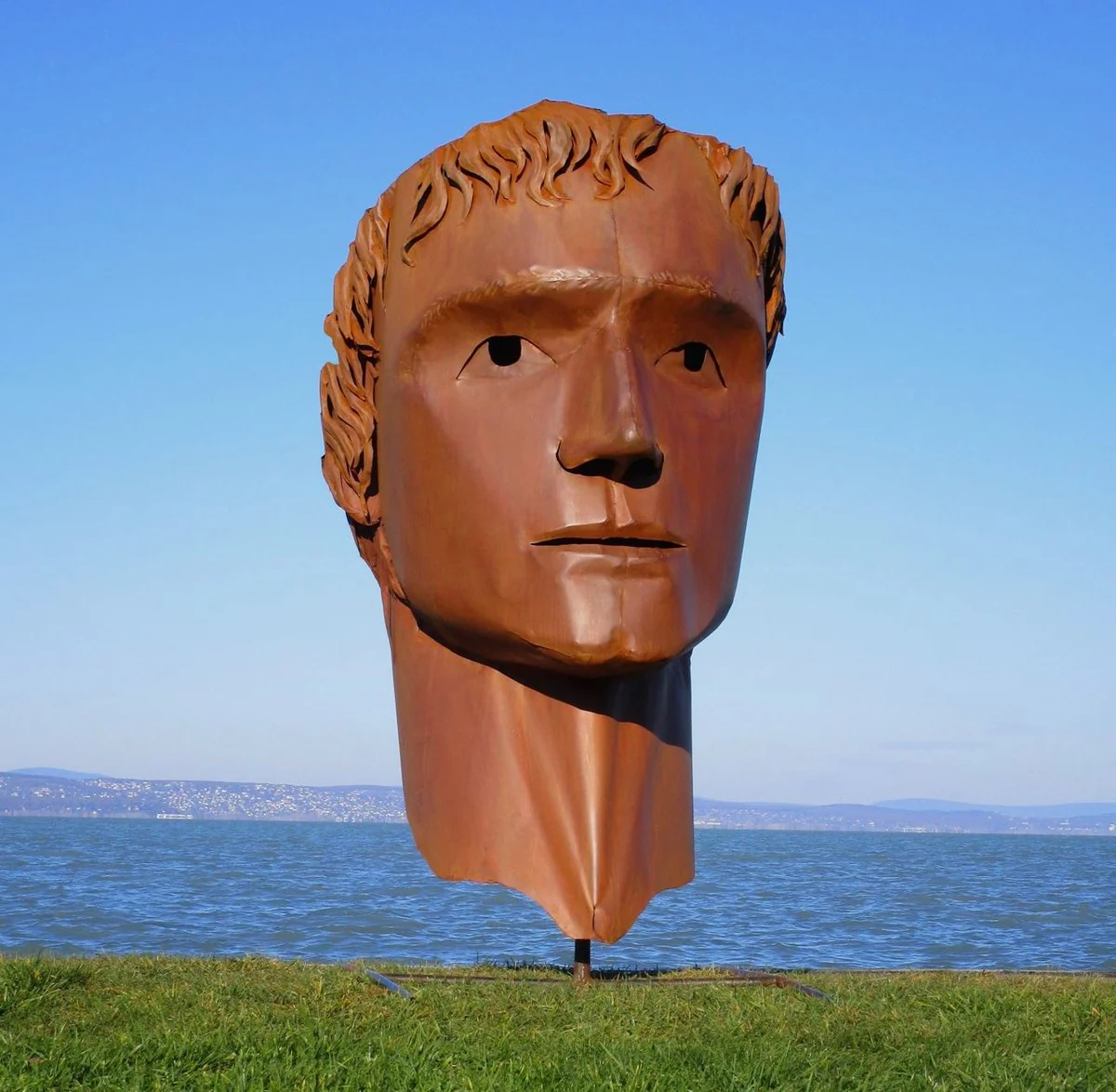 Casa Padrino escultura decorativa de jard¨ªn de acero XXL cabeza ¨®xido A. 213 cm