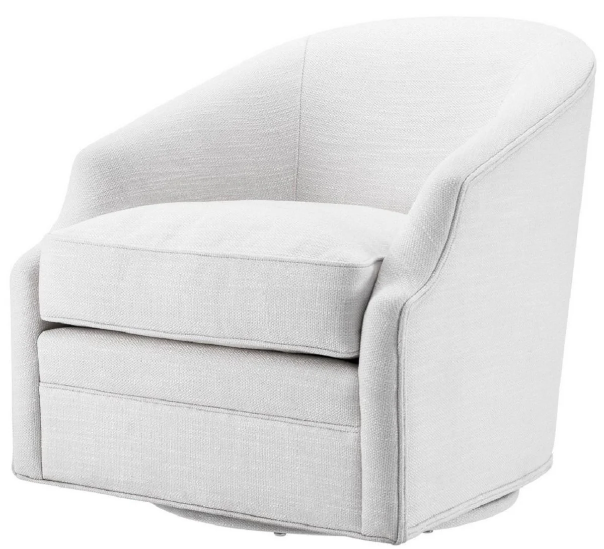 Casa Padrino sill¨®n giratorio de lujo blanco 72 x 82 x A. 74 cm - Sill¨®n de Sal¨®n - Muebles de Lujo