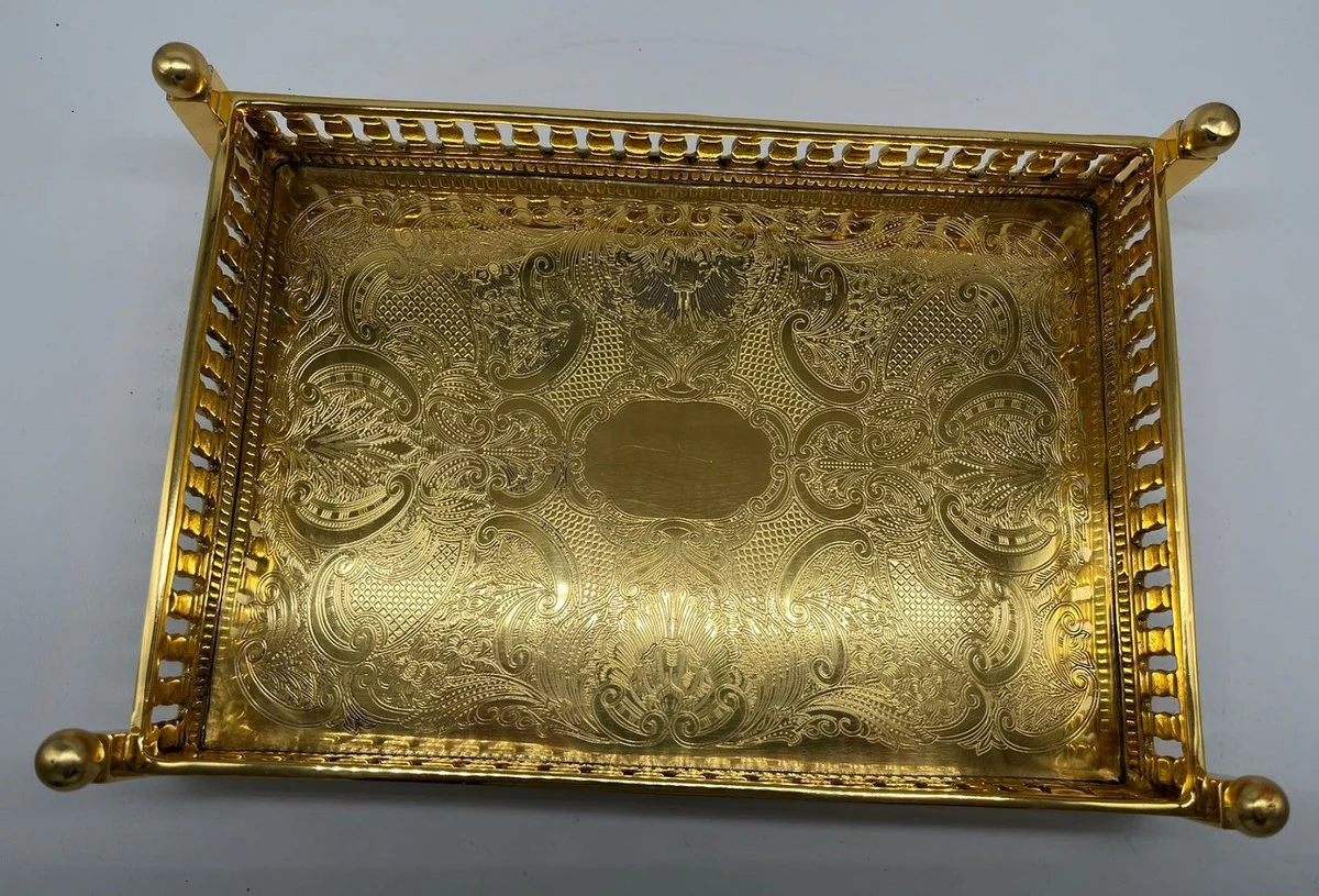 Casa Padrino bandeja de servicio de lat¨®n de lujo oro 32 cm
