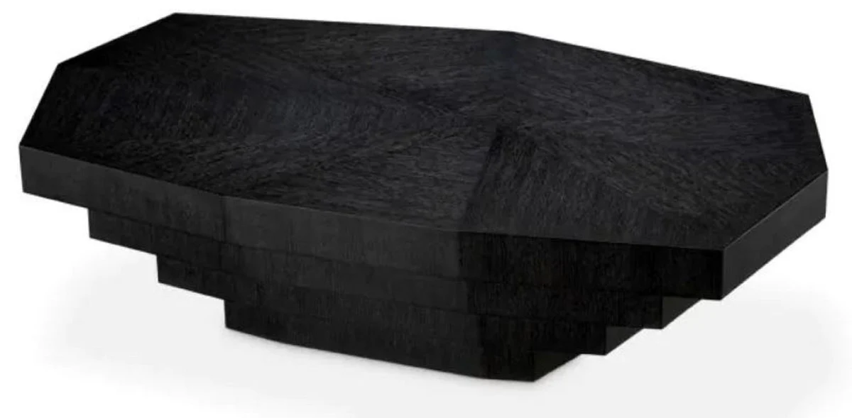 Casa Padrino mesa de centro / mesa de sal¨®n de lujo negro gris 140 cm