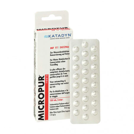 Katadyn Micropur Forte MF 1T/100 - Pastillas potabilizadoras desinfectantes de agua