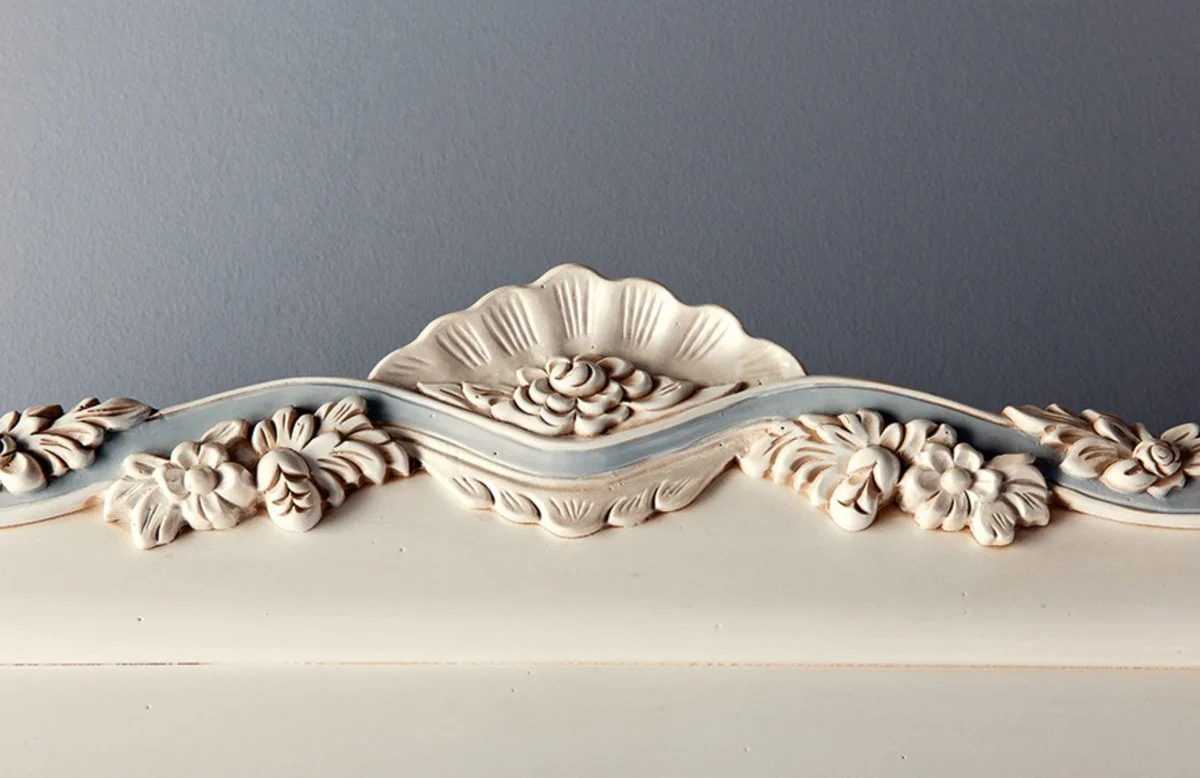 Casa Padrino vitrina barroco de lujo crema / gris - Vitrina de estilo barroco italiano - Muebles barrocos italianos - Muebles de estilo barroco hechos a mano - Calidad de Lujo - Hecho en Italia