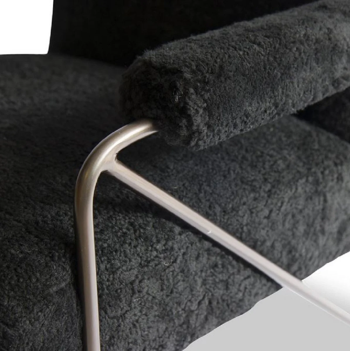 Casa Padrino Sill¨®n de Dise?o Negro 69 x 78 x H. 78 cm - Sill¨®n de Sal¨®n - Muebles de Sal¨®n - Calidad de Lujo