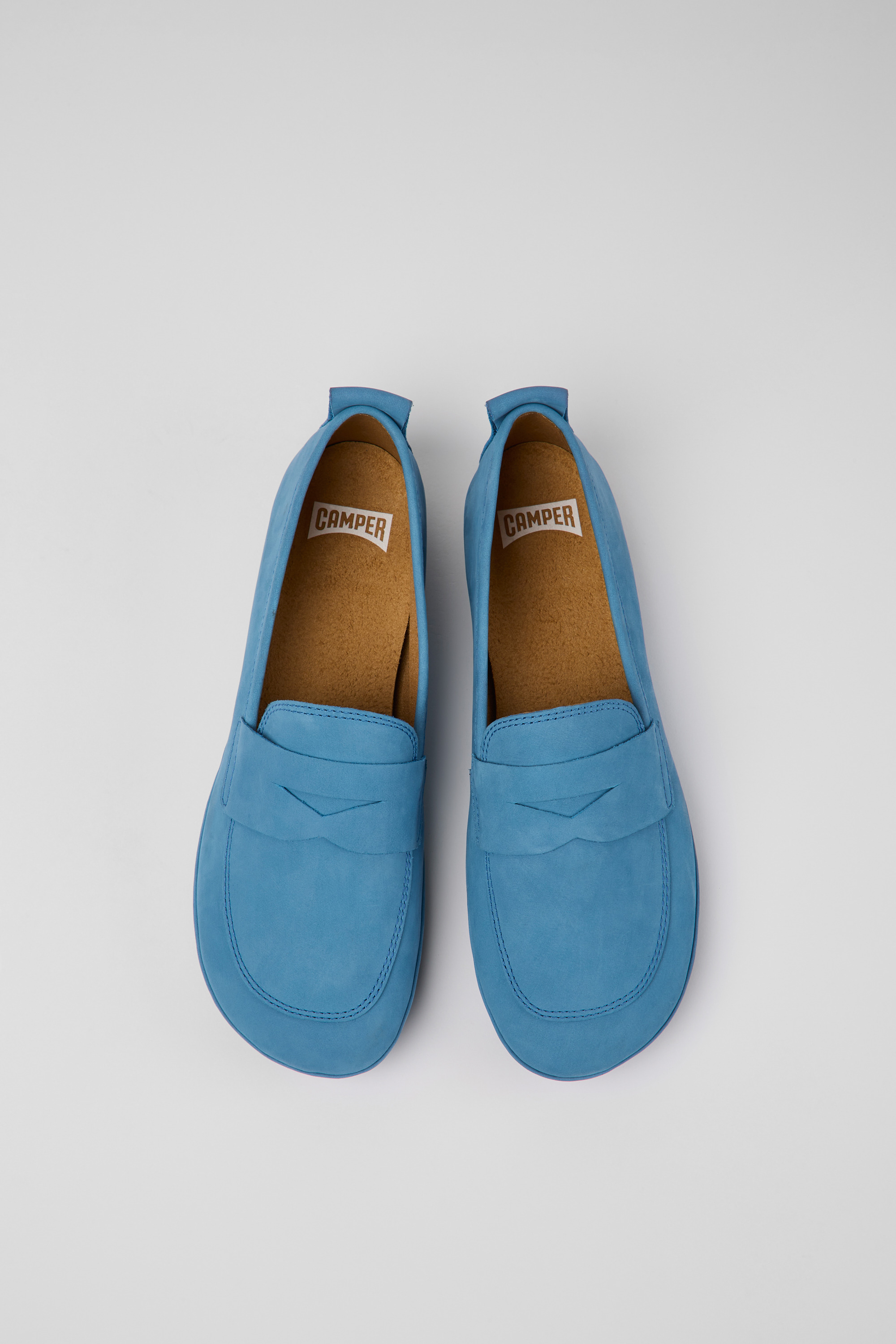 Right - Blue nubuck shoes for women