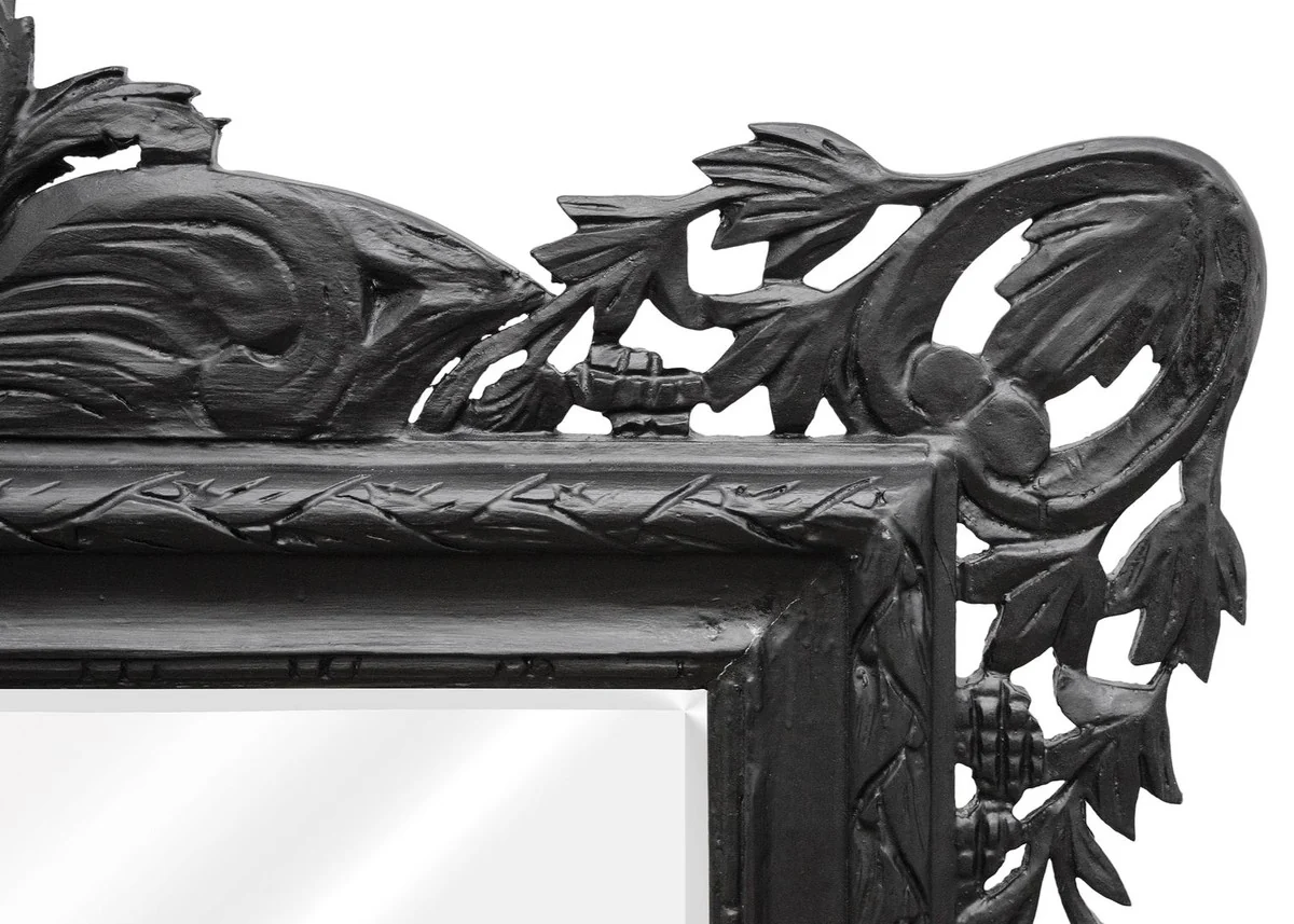 Casa Padrino espejo de pared barroco negro 190 x H. 155 cm - Espejo de la Sala en Estilo Barroco