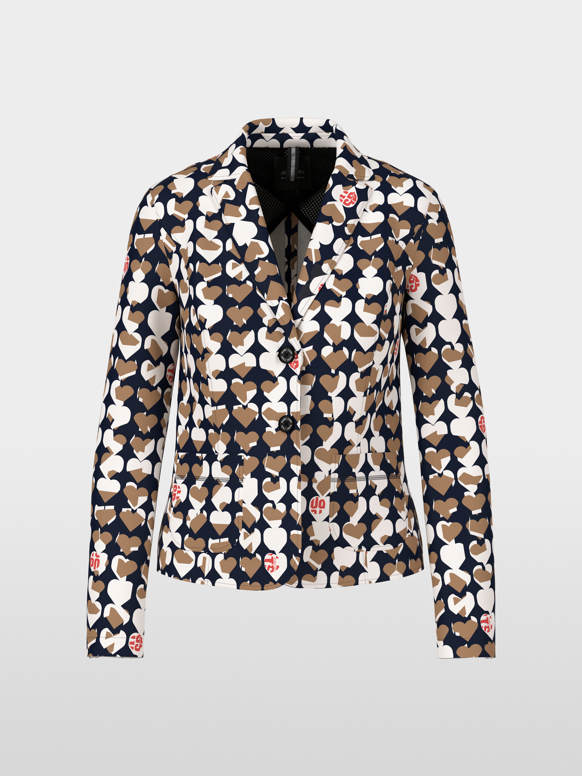 Marc-Cain Patterned blazer in scuba jersey