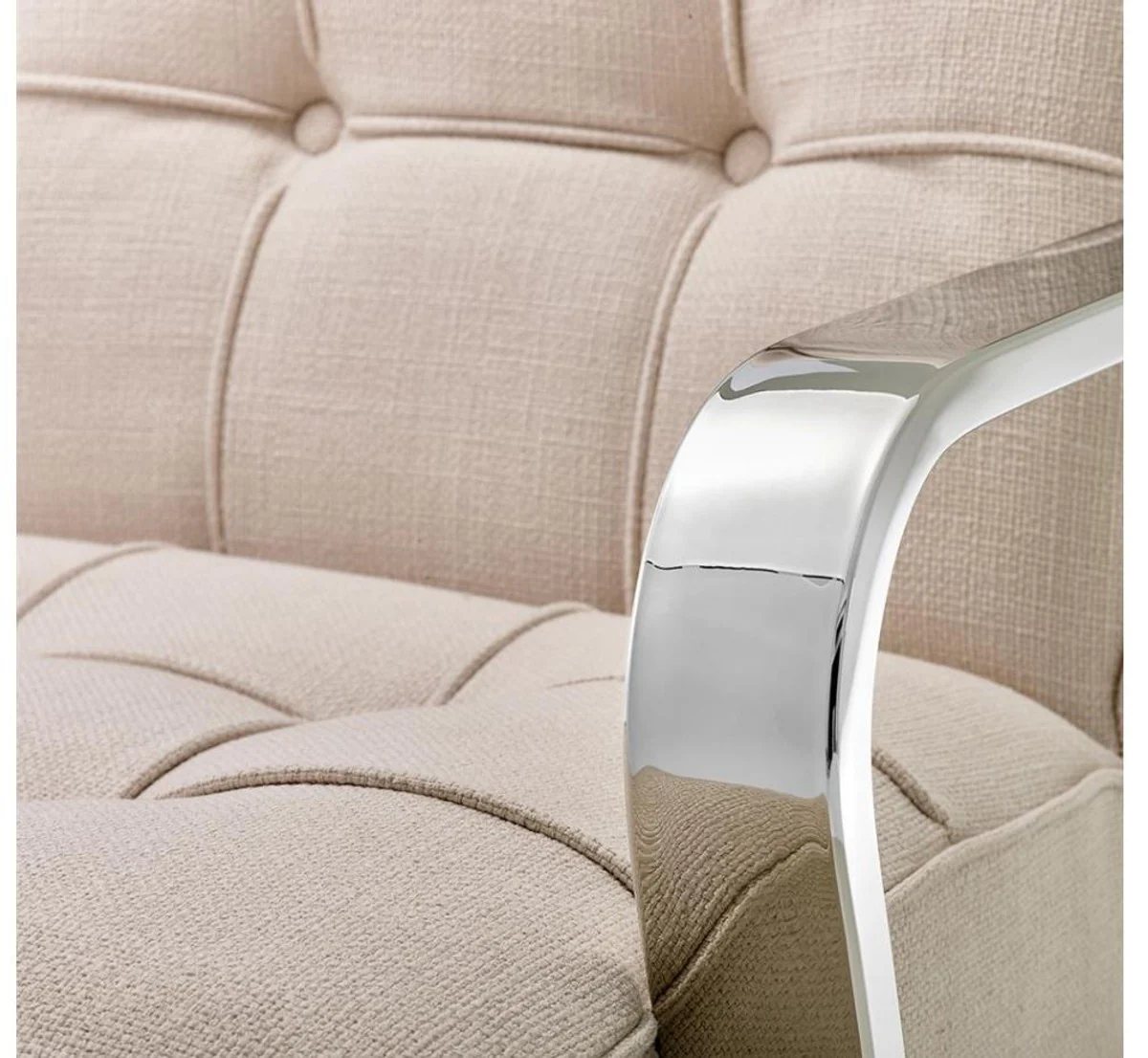 Casa Padrino sillón de lujo color natural 72 x 80 x H. 64 cm - Muebles de diseño