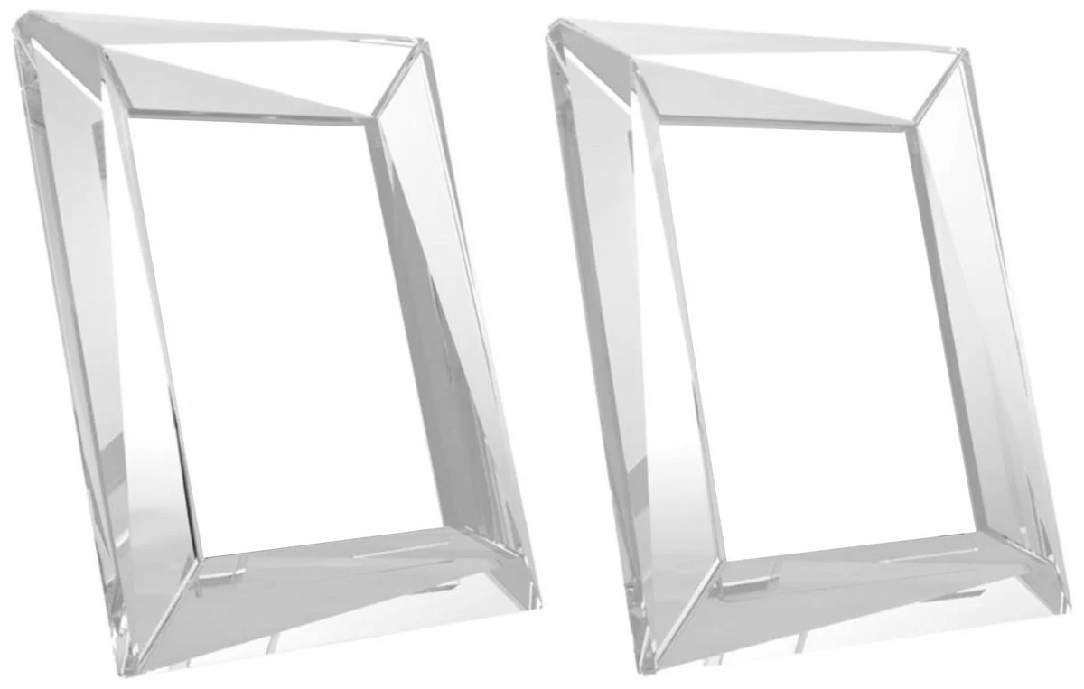 Casa Padrino conjunto de marcos de cristal de lujo 21 x 3,5 x H. 26 cm - Calidad de Lujo