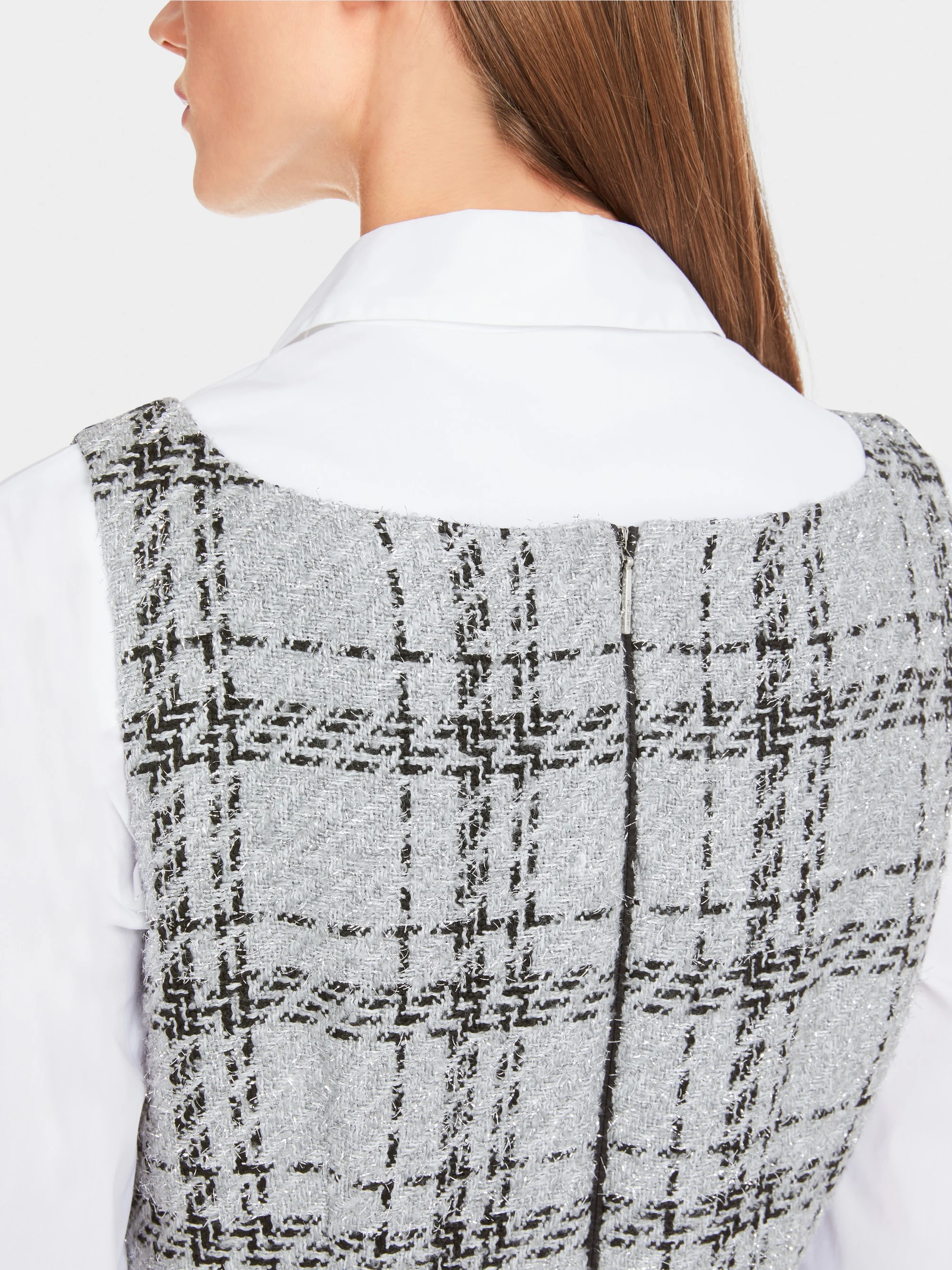 Marc-Cain Sleeveless check dress with lurex