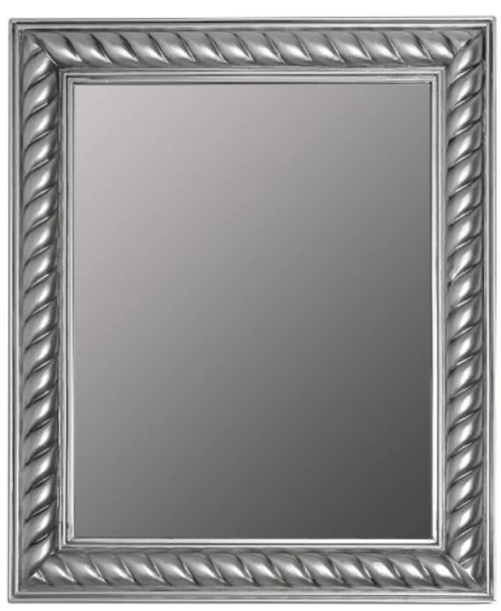 Casa Padrino Espejo / Espejo de Pared Barroco Plata Antiguo 52 x H. 62 cm - Muebles Barrocos