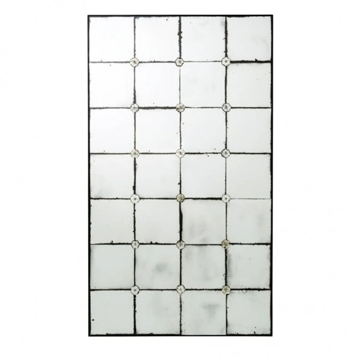 Casa Padrino vintage wall mirror Squares antique style glass 80 x H140 cm - Hotel & Restaurant Facility Art Deco