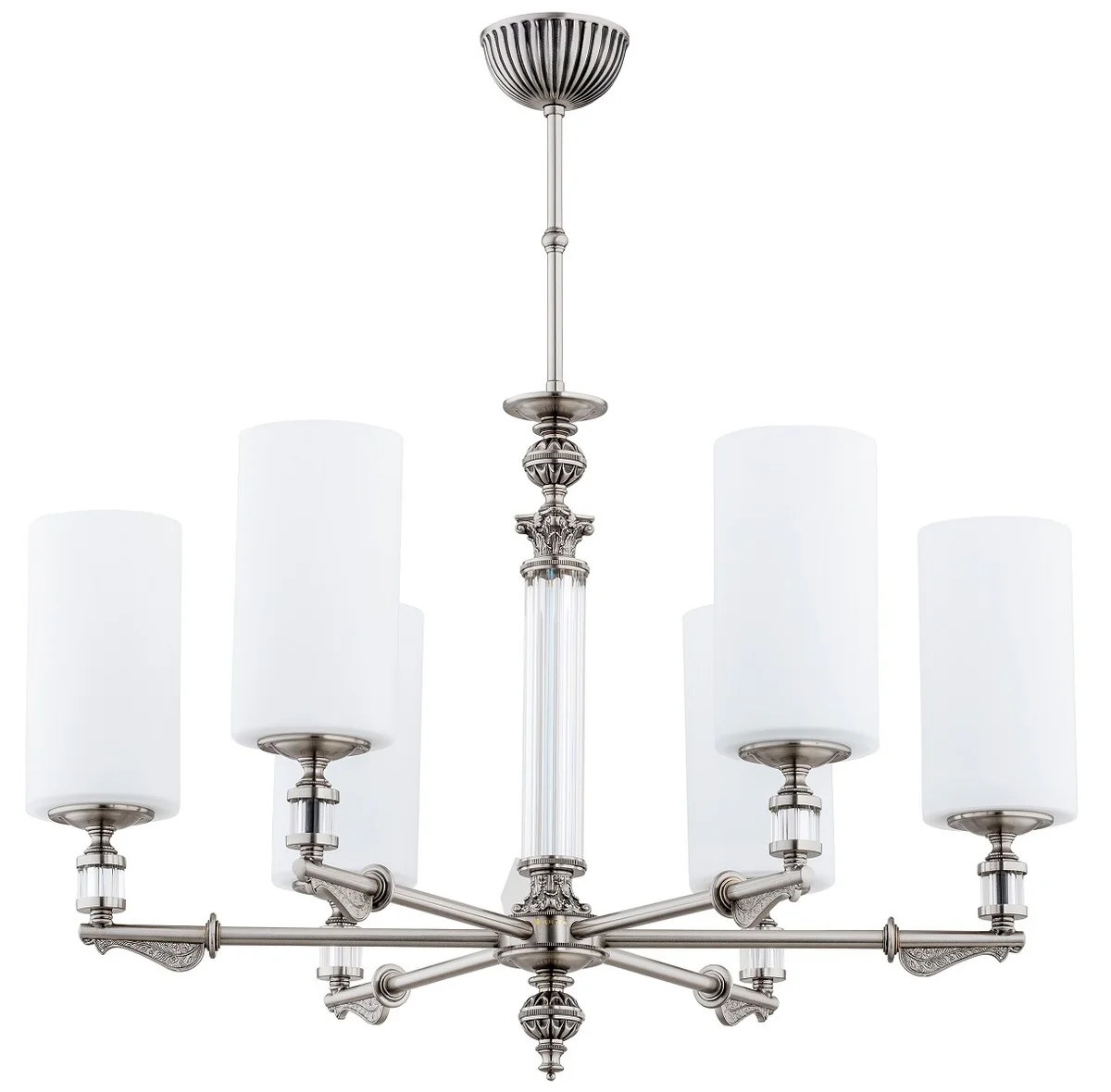 Casa Padrino ara?a de luces barroco de lujo plata / blanco ? 69 x A. 70 cm