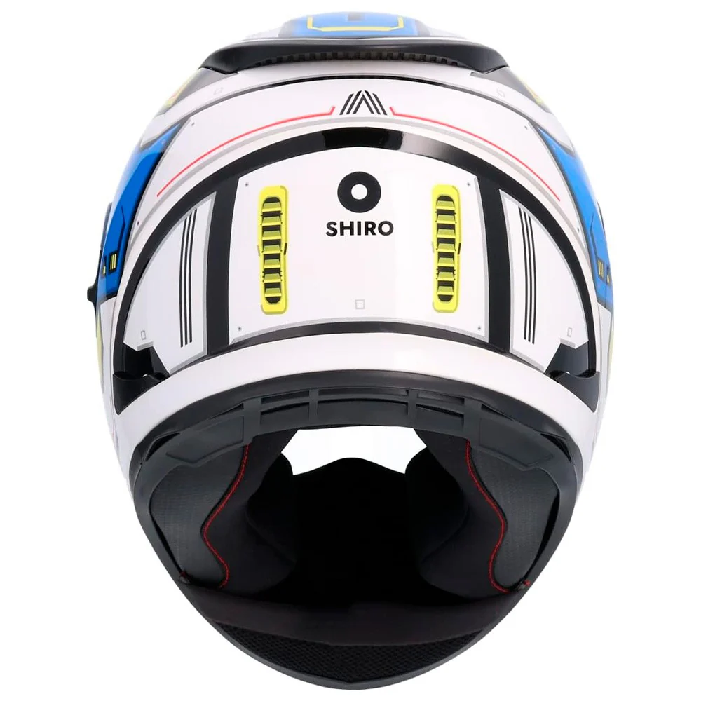 CASCO SHIRO SH-605 SHADOW BLANCO / AZUL / ROJO