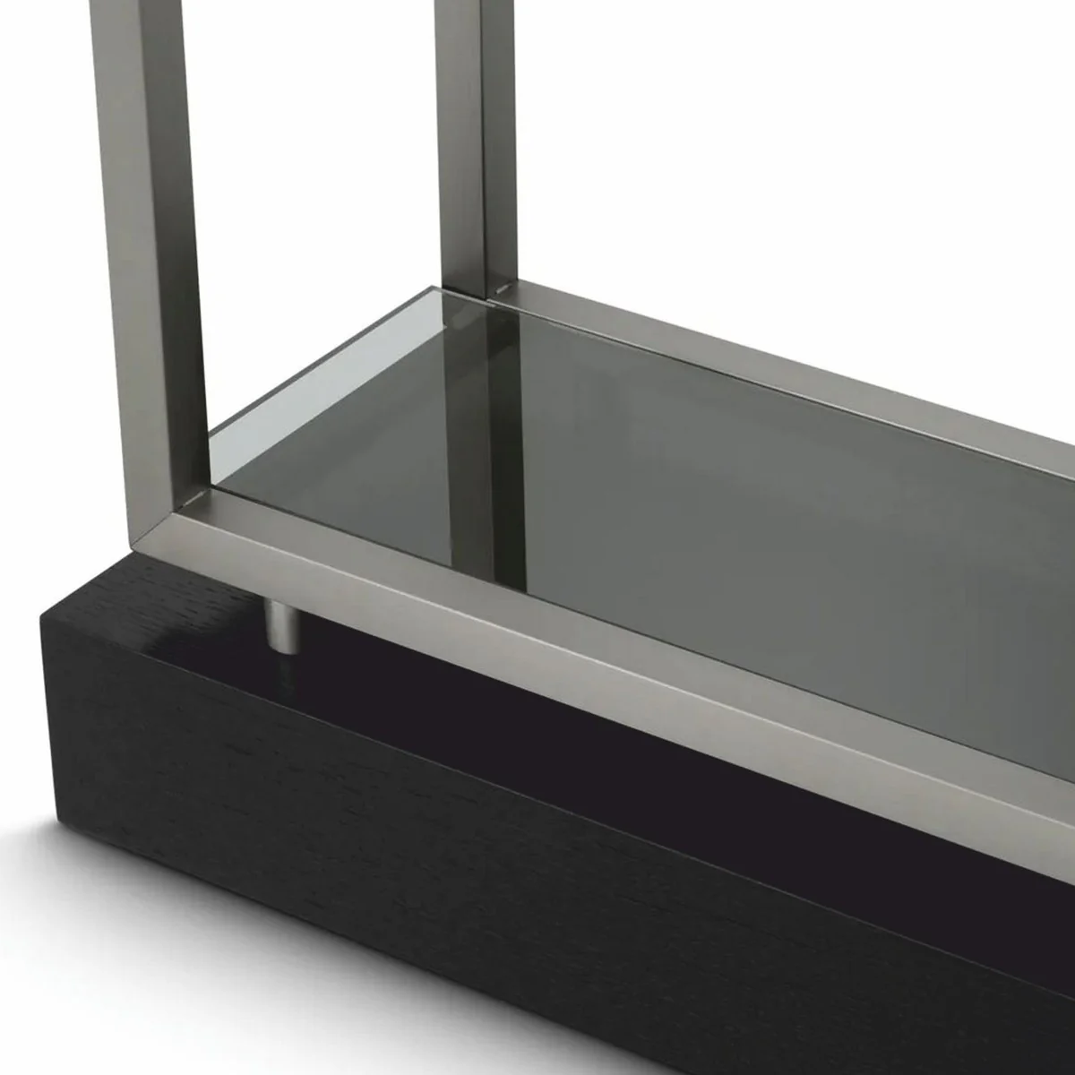 Casa Padrino armario de estanter¨ªa con 5 estantes de vidrio plata / negro / gris A. 240,5 cm - Muebles de lujo