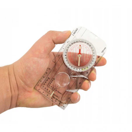 JKR Brújula Militar 2135 - Brújula cartográfica con lupa