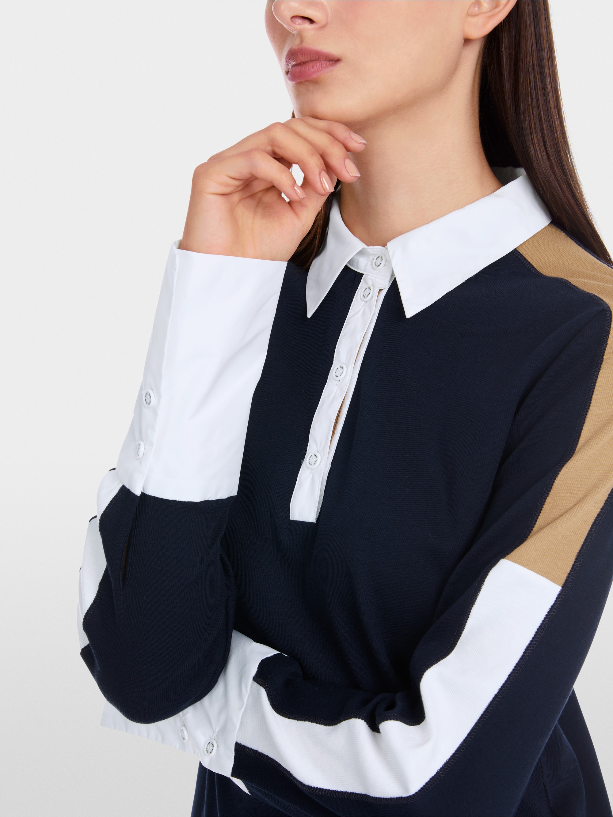 Marc-Cain Polo shirt with colour blocking