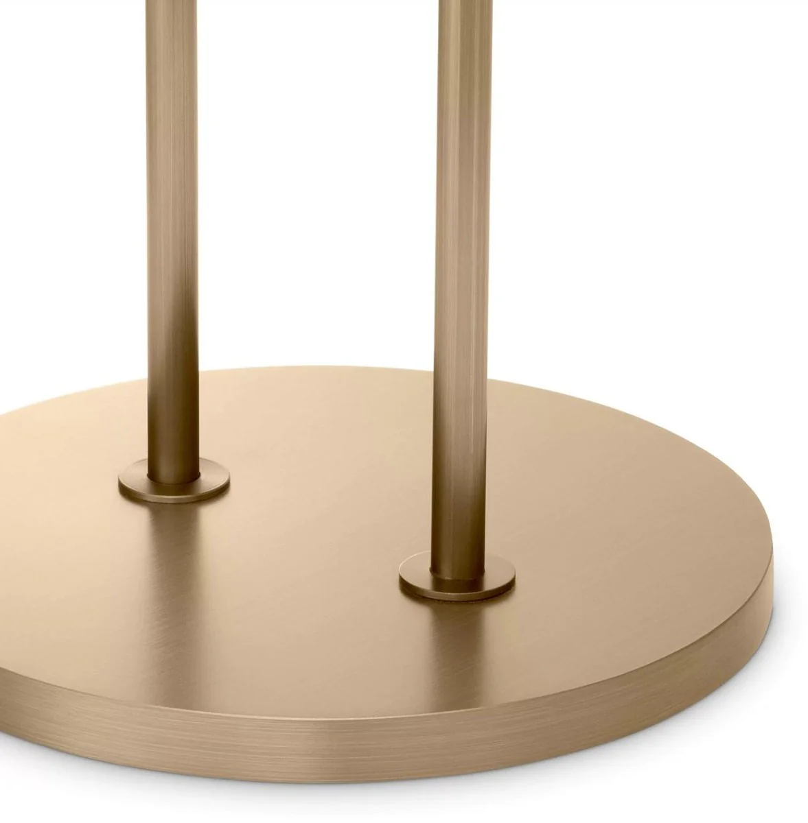 Casa Padrino mesa auxiliar de lujo lat¨®n / blanco ? 38,5 x A. 58 cm - Mesa redonda con tapa de m¨¢rmol y asa - Muebles de sal¨®n - Muebles de lujo - Interiores de lujo - Calidad de lujo