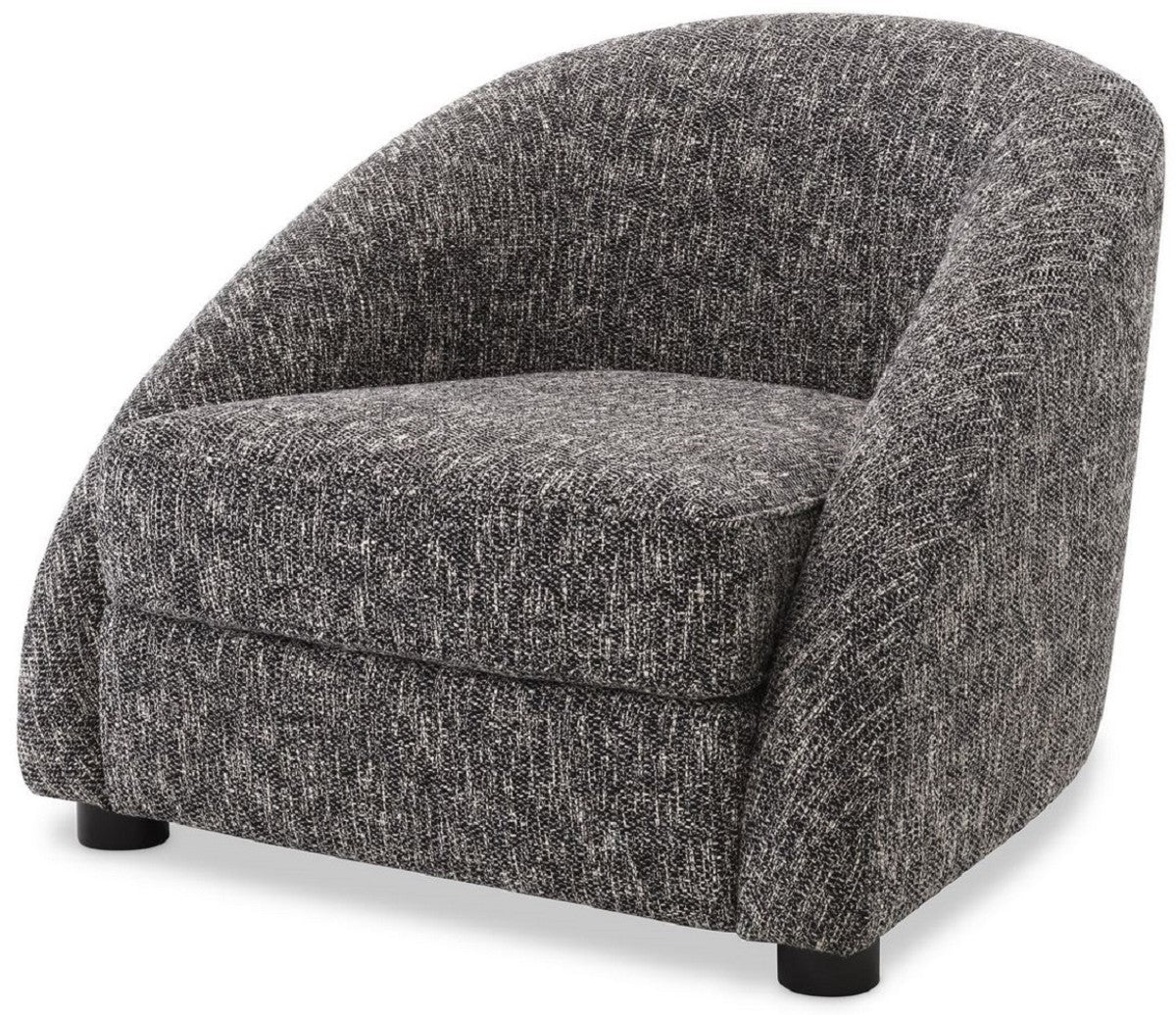 Casa Padrino sill¨®n de lujo negro / negro 88 x 80 x A. 65 cm - Sill¨®n de Sal¨®n - Muebles de Sal¨®n de Lujo