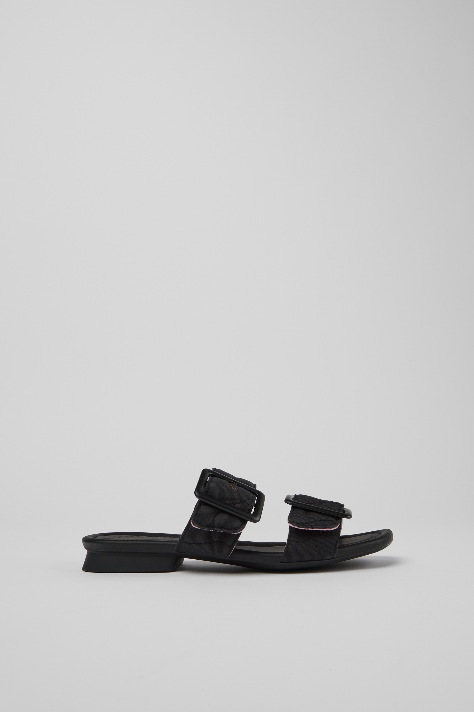 Casi Myra - Black recycled PET sandals for women