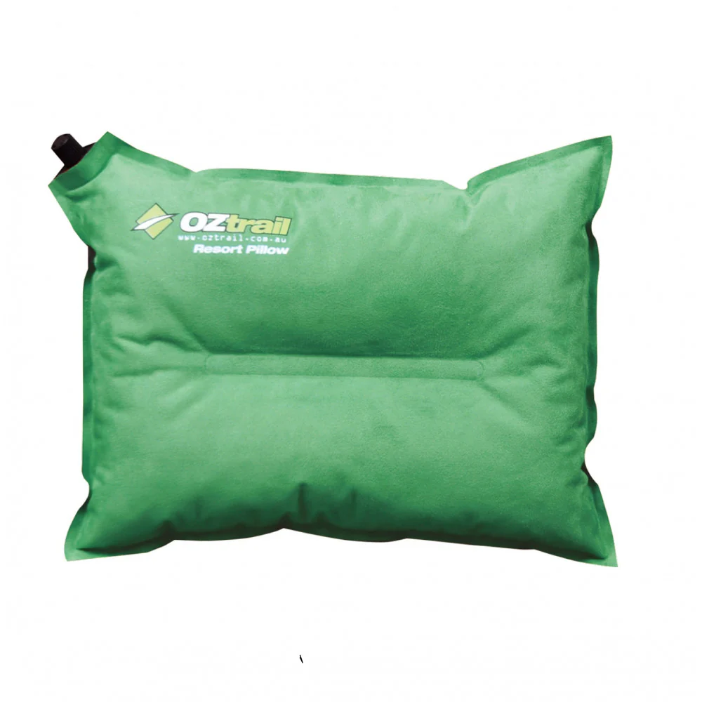 OZtrail Resort Pillow verde - Almohada autohinchable de viaje