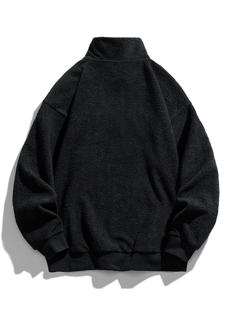 Relax Teddy Half Zip Sweatshirt