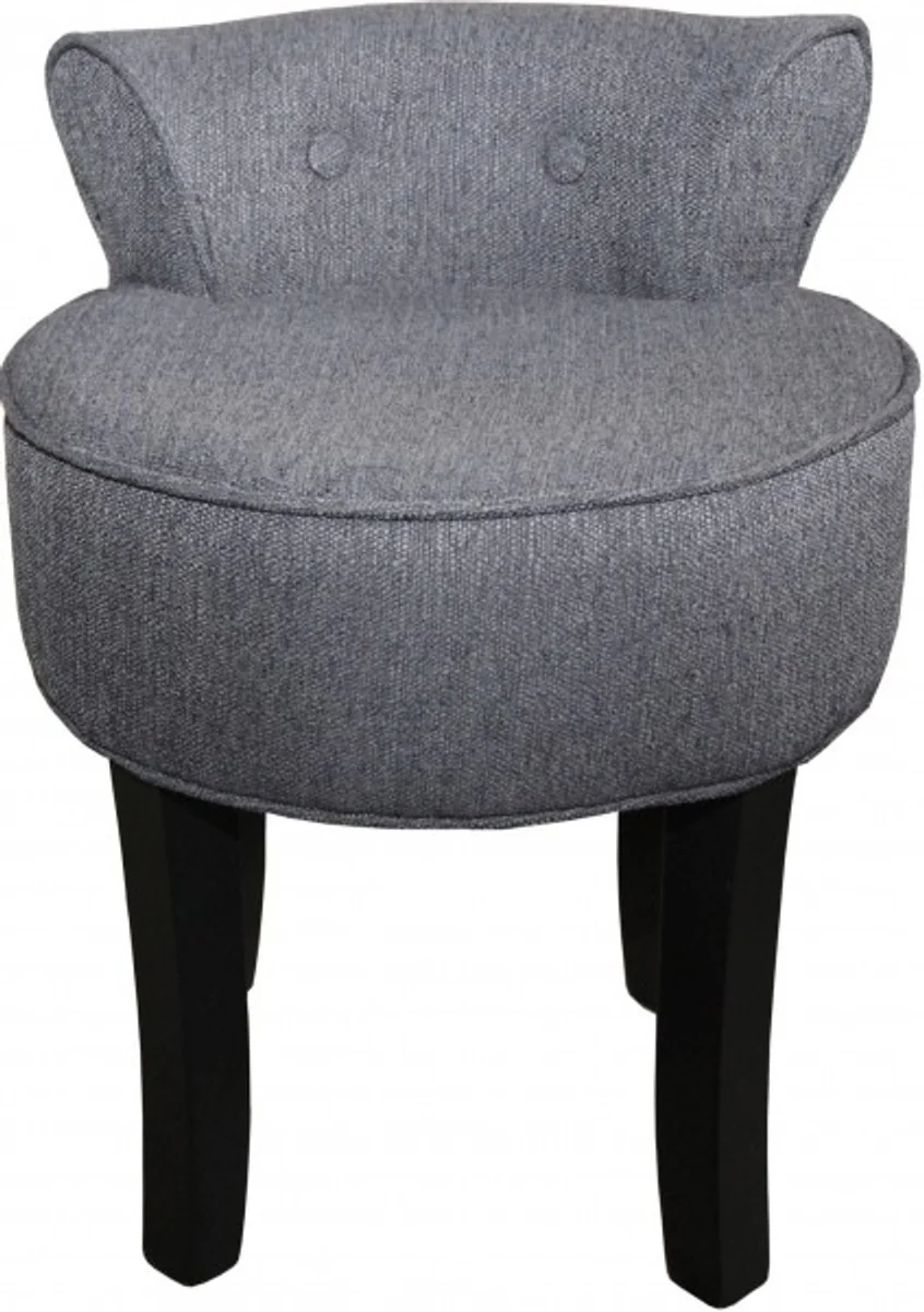 Casa Padrino Dise?o heces Boston Gris / Negro - silla de tocador barroca