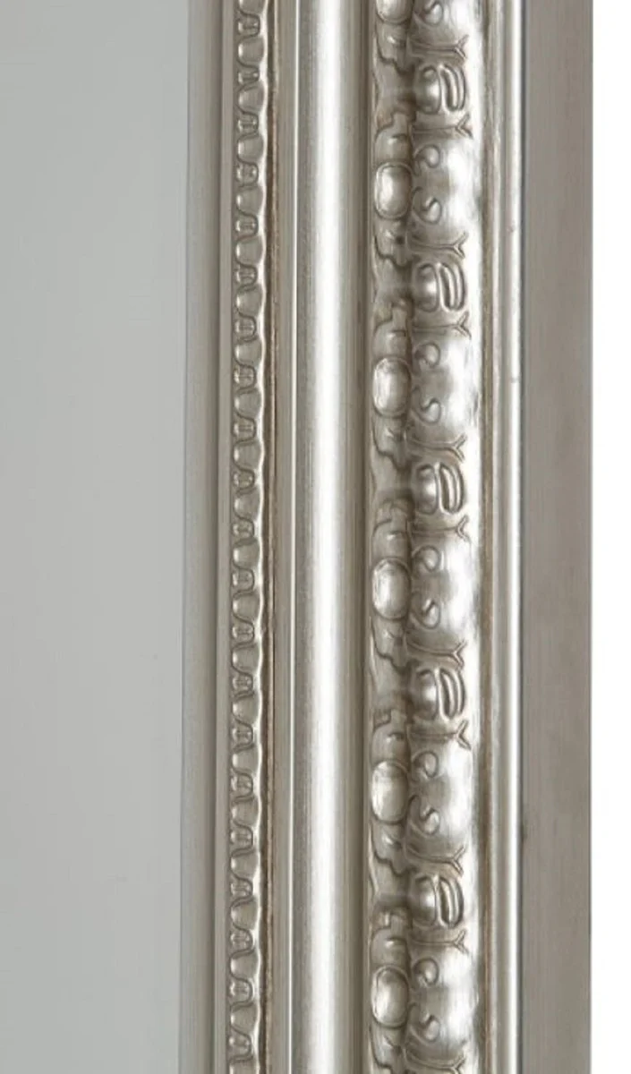 Casa Padrino Espejo de Pared Barroco Plata 62 x H. 82 cm - Espejo Barroco Hecho a Mano