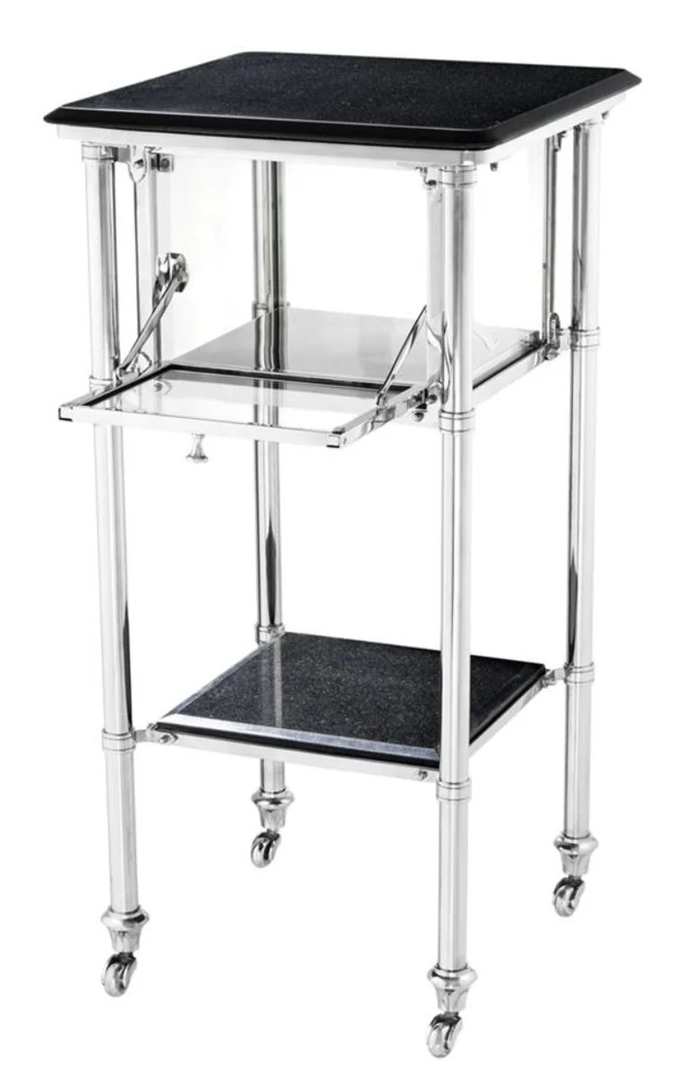 Casa Padrino mesa auxiliar lujo sobre ruedas 39 x 39 x H. 80 cm - accesorios de hotel