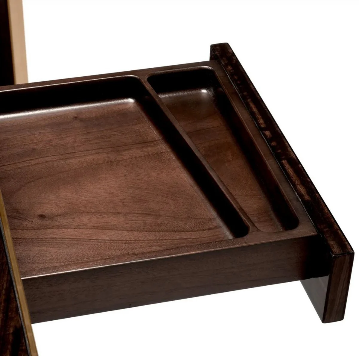 Casa Padrino escritorio de lujo marr¨®n / lat¨®n 106 x 68 x A. 75 cm - Mesa de oficina de madera maciza con caj¨®n - Muebles de oficina - Muebles de lujo - Calidad de lujo