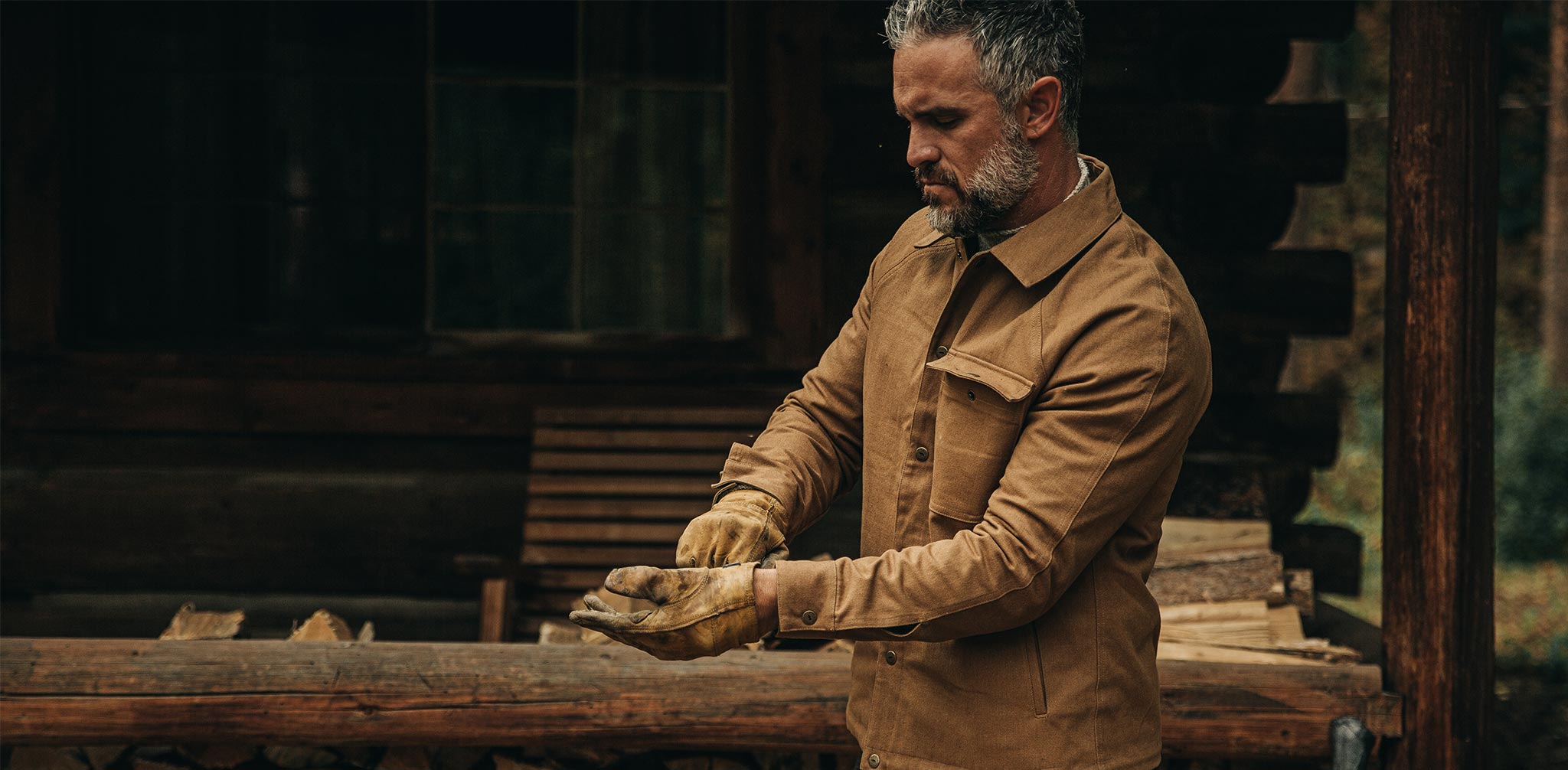 The Taylor Stitch x Gear Patrol Reversible Lombardi Jacket in Arid Camo