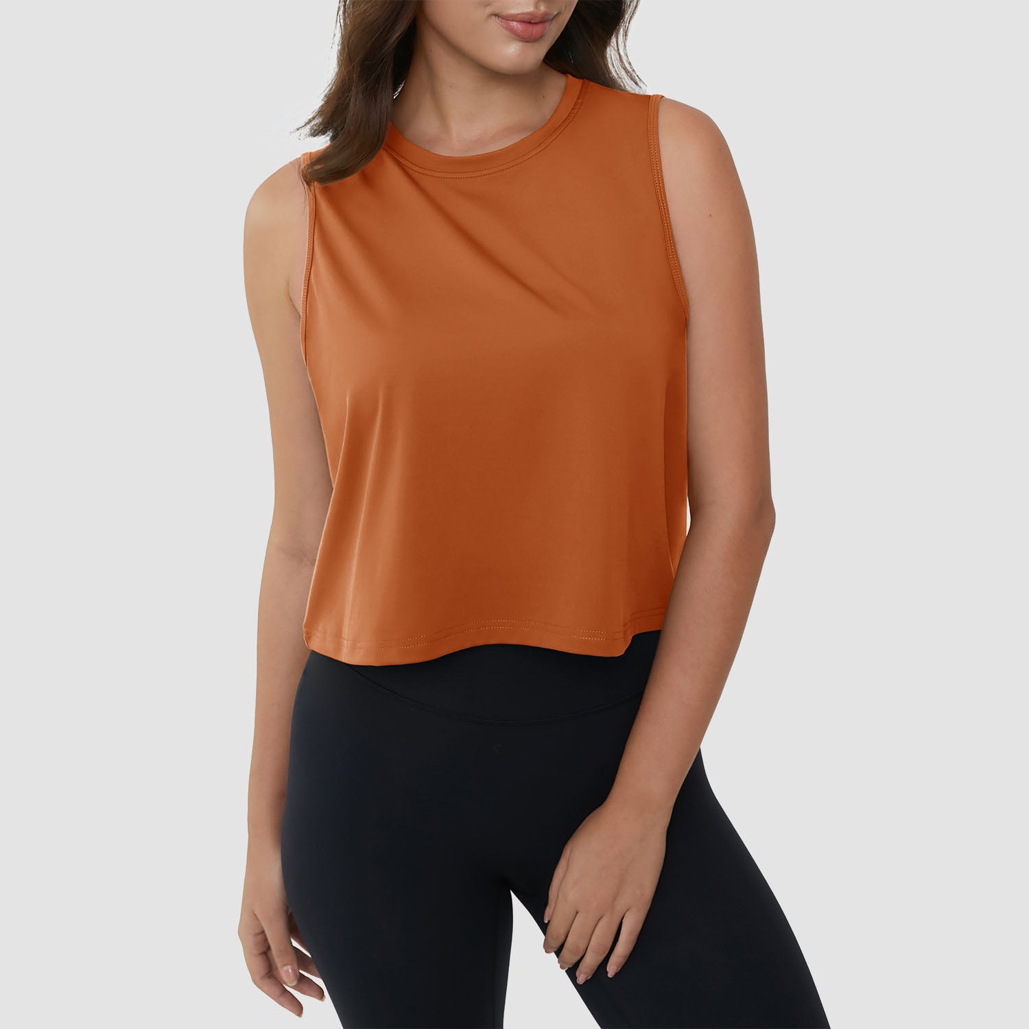 Crop Tops for Women Athletic Running Workout UPF 50+ Cropped Tank Tops