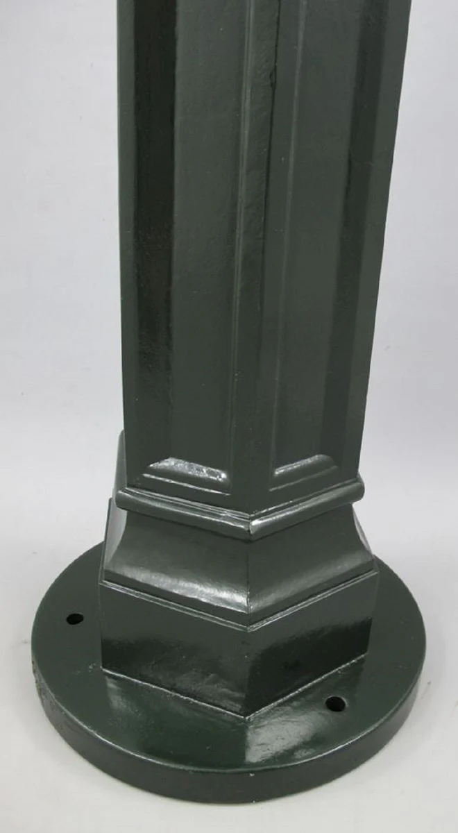 Casa Padrino columna de agua para jardín Art Nouveau verde 33 x 34 x A. 95 cm - Nostálgico dispensador de agua de aluminio con grifo de latón - Accesorios de decoración de jardín y terraza