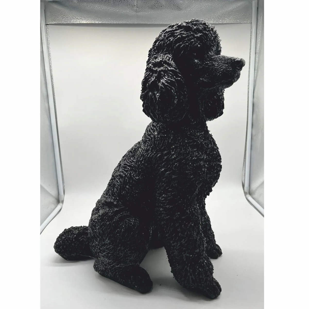 Casa Padrino figura decorativa perro caniche negro A. 47 cm - Escultura decorativa