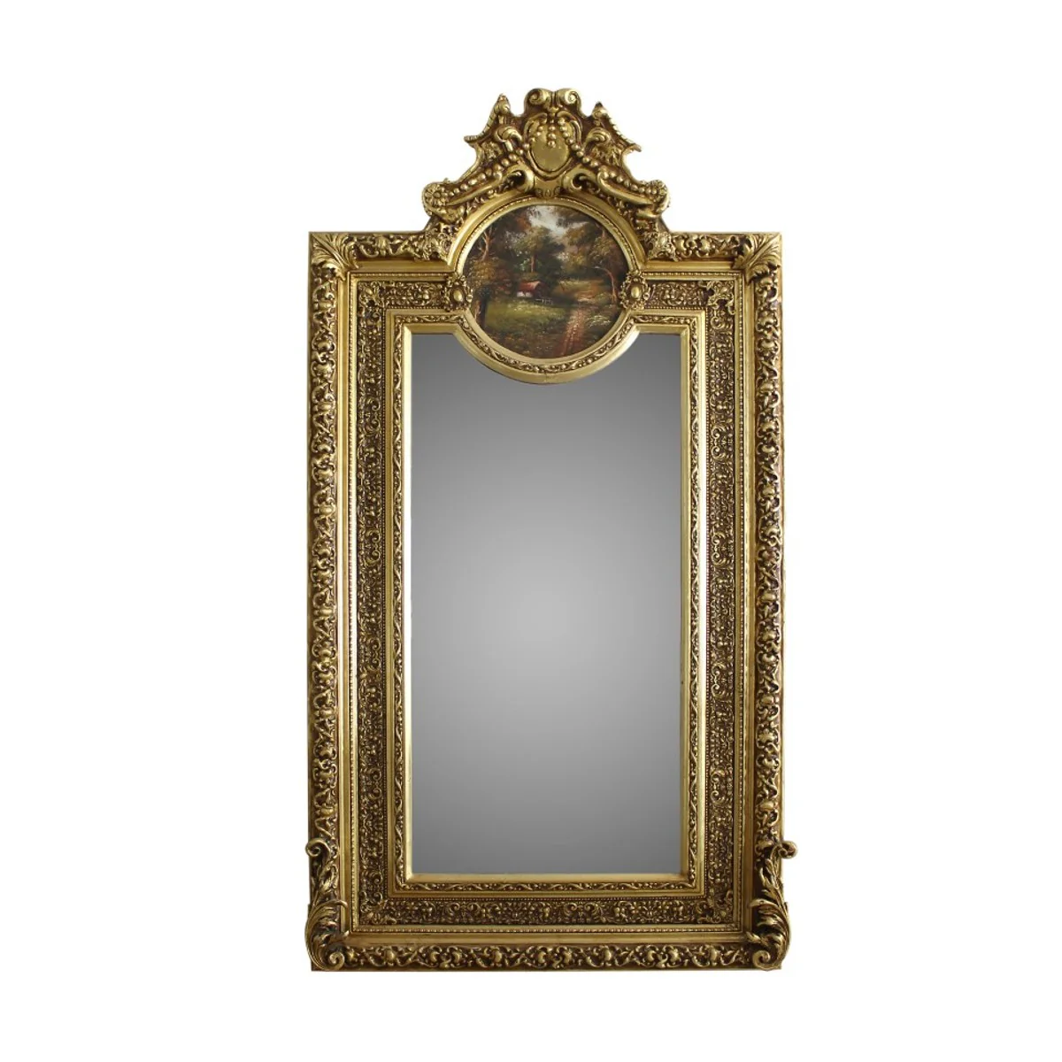 Casa Padrino Antique Style Mirror 105 x H. 192 cm - Baroque Wall Mirror