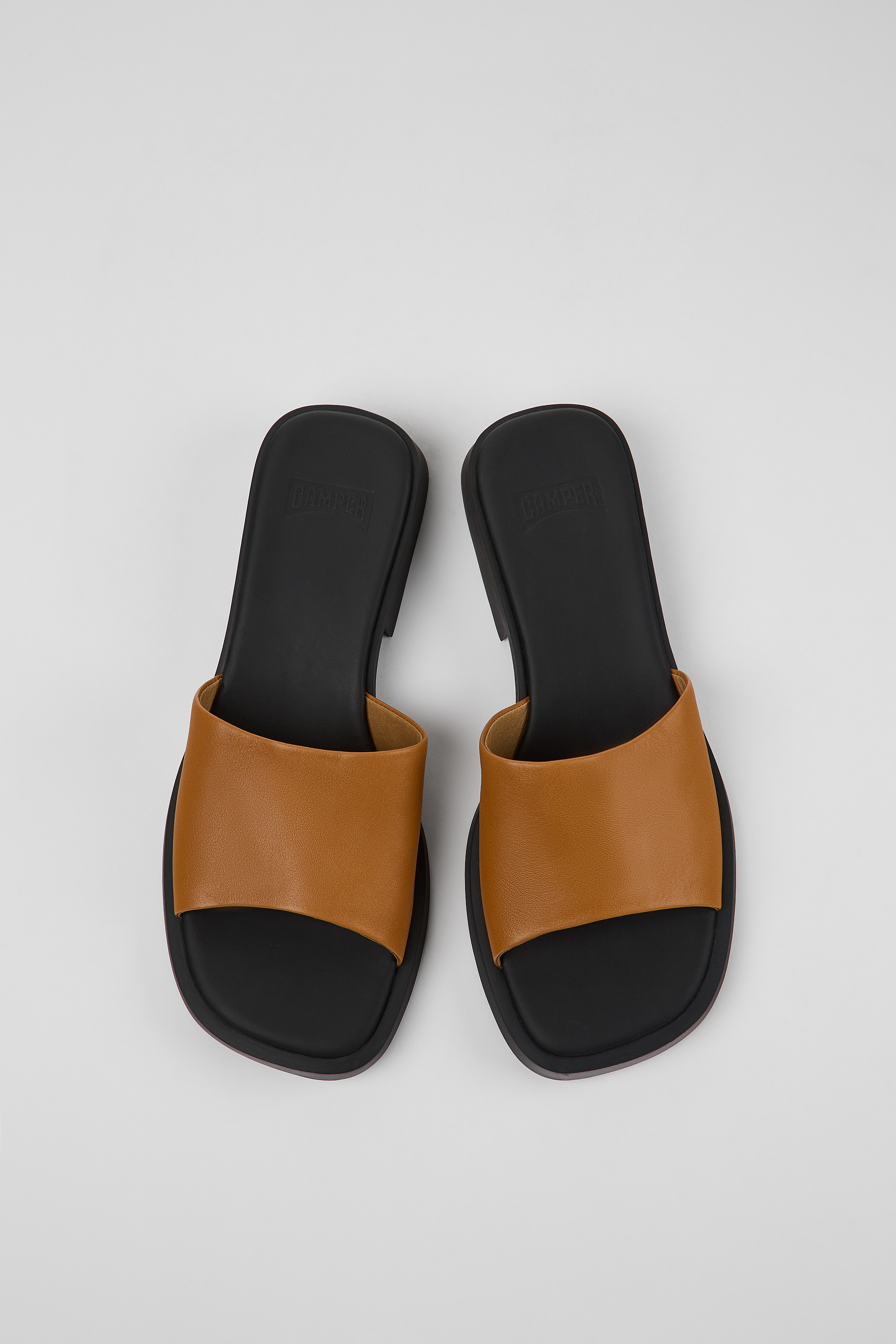 Dana - Brown leather sandals for women