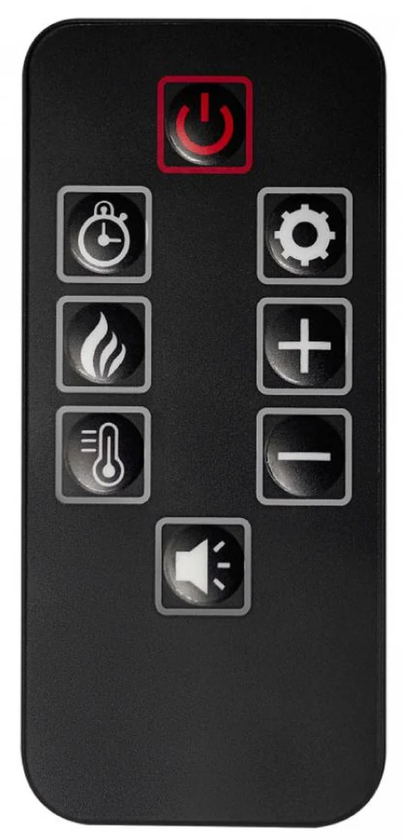 Casa Padrino chimenea de esquina el¨¦ctrica LED barroco negro 110 x 70 x A. 90,6 cm