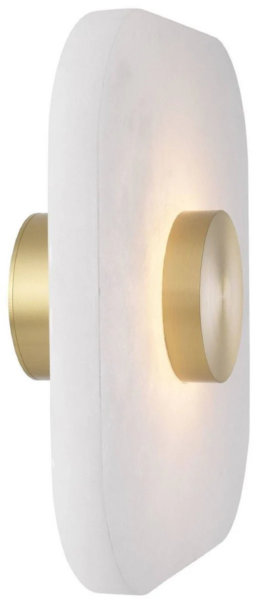 Casa Padrino l¨¢mpara de pared LED de lujo alabastro / lat¨®n brillante 28 x 10 x A. 28 cm