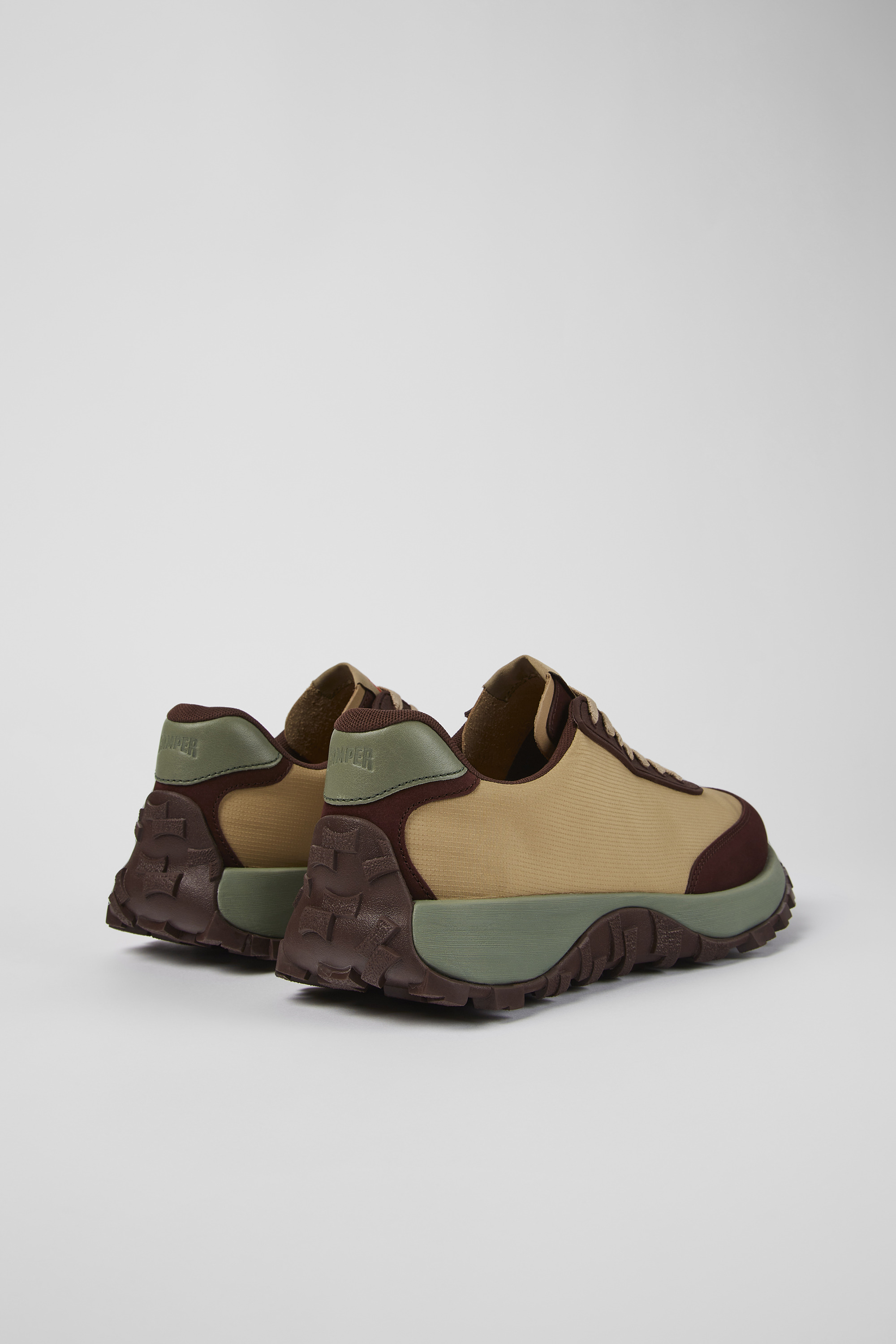 Drift Trail VIBRAM - Beige recycled PET and nubuck sneakers for men