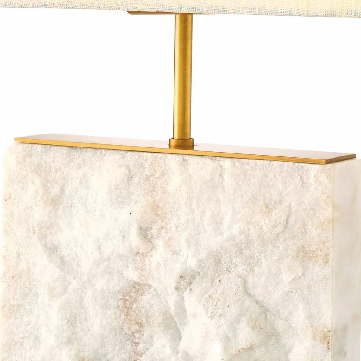 Casa Padrino l¨¢mpara de mesa de m¨¢rmol de lujo blanco / lat¨®n antiguo A. 55 cm - L¨¢mparas de escritorio de m¨¢rmol