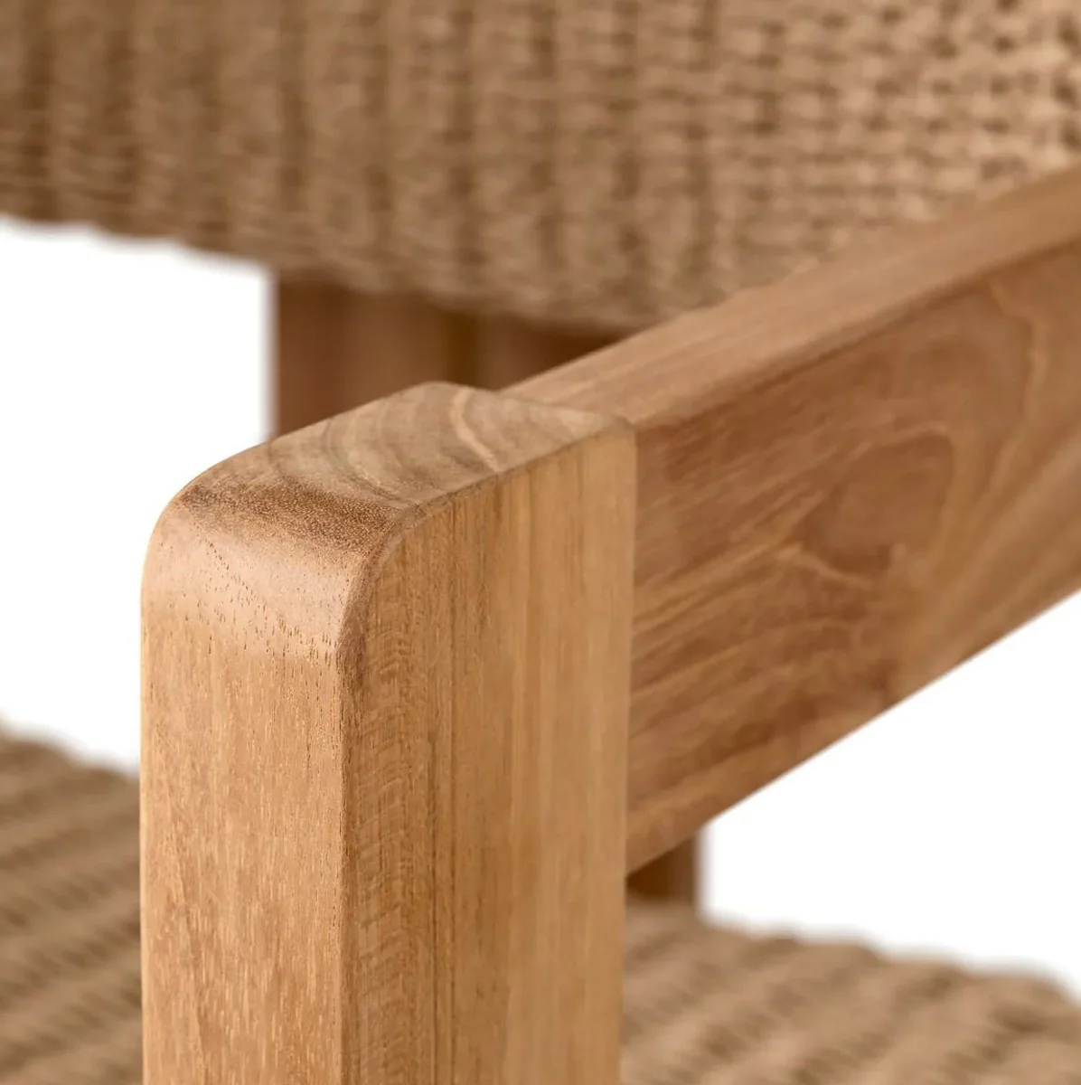 Casa Padrino Silla de Comedor de Teca de Lujo con Reposabrazos Natural 60 x 53 x A. 77 cm - Silla de Jard¨ªn - Muebles de Jard¨ªn - Muebles de Comedor - Muebles de Teca de Lujo