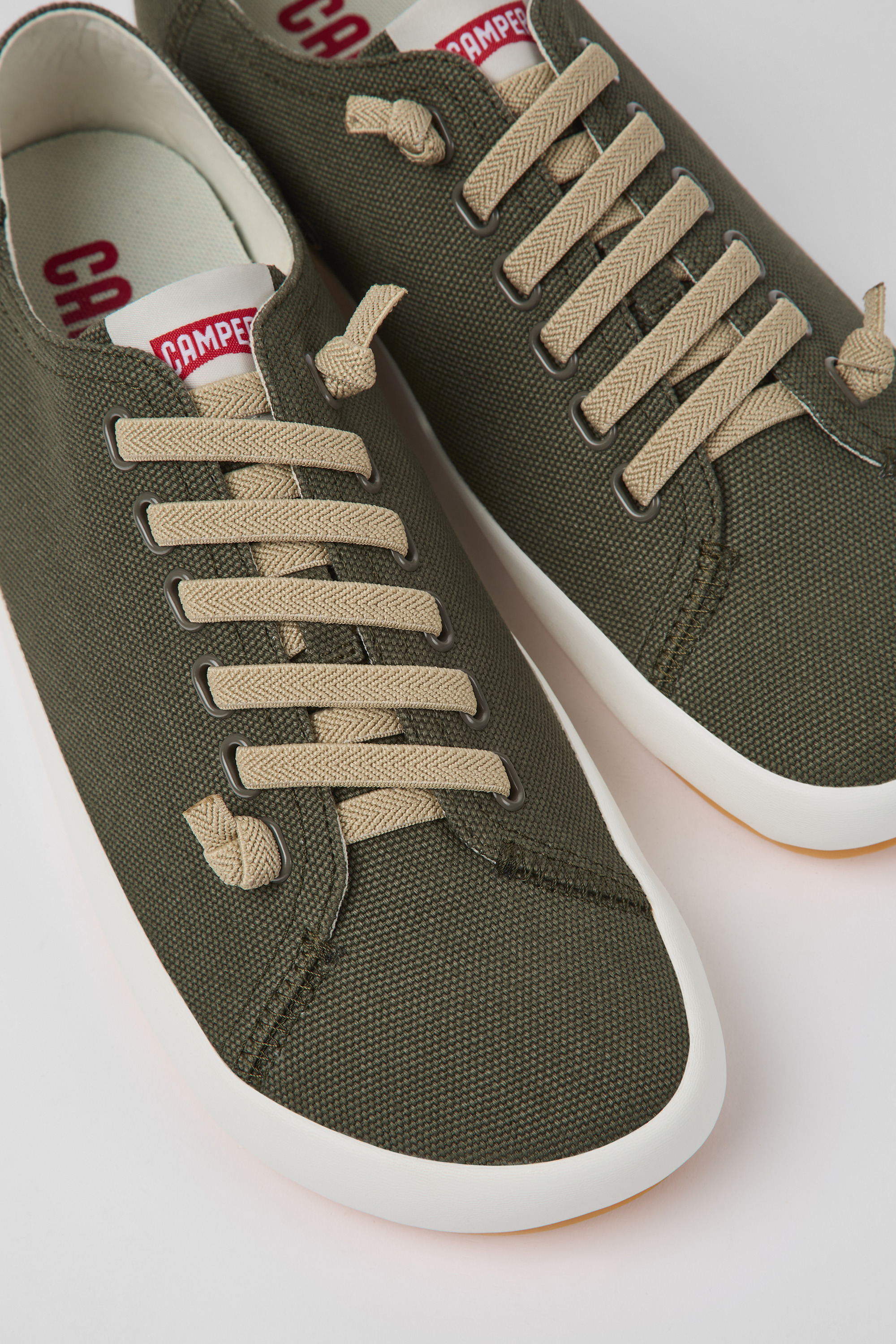 Peu Rambla - Green textile sneakers for men