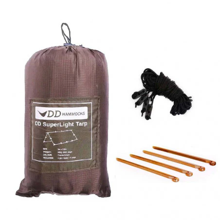 DD Hammocks Tarp 3x3 naranja - Toldo Bushcraft