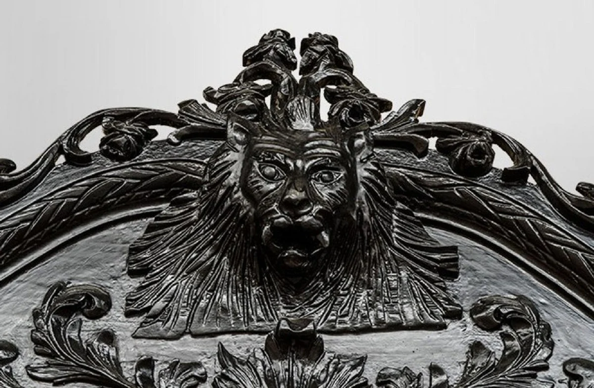 Casa Padrino espejo barroco negro - Espejo de estilo barroco con elegantes decoraciones - Enorme espejo de pared de estilo barroco - Espejo guardarropa barroco - Muebles estilo barroco